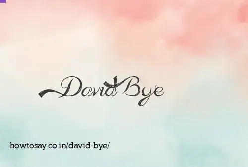 David Bye