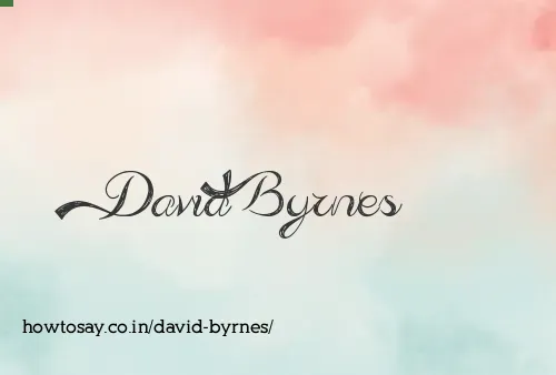 David Byrnes
