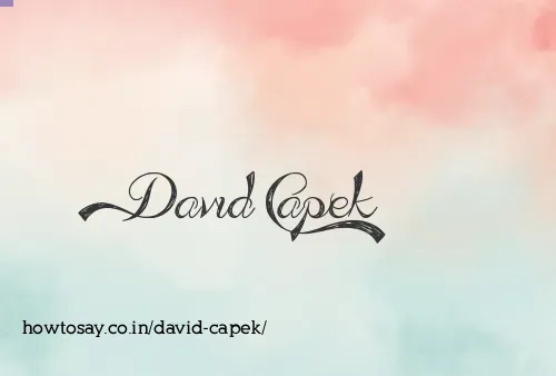 David Capek