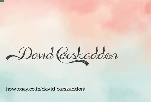 David Carskaddon