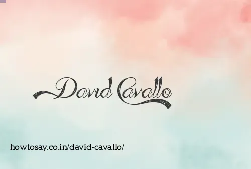 David Cavallo