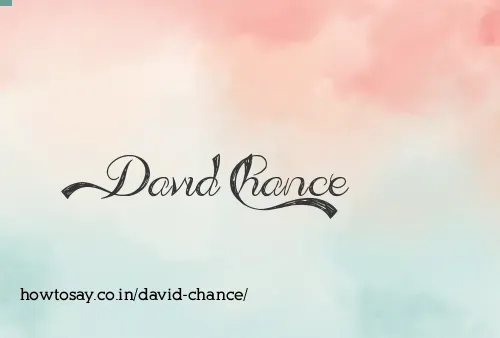 David Chance
