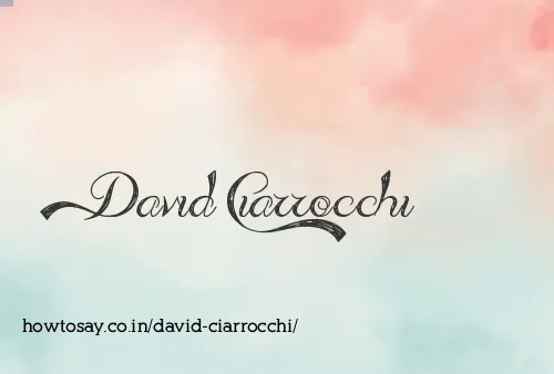 David Ciarrocchi