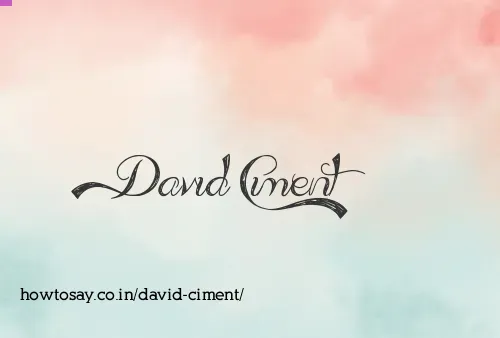David Ciment