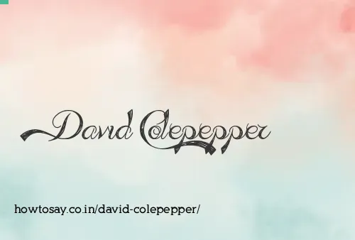 David Colepepper