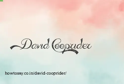David Cooprider