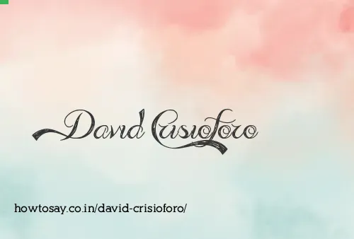 David Crisioforo