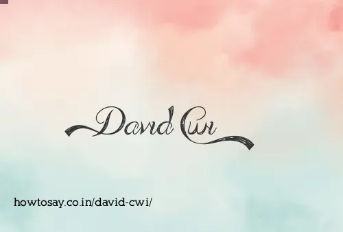 David Cwi