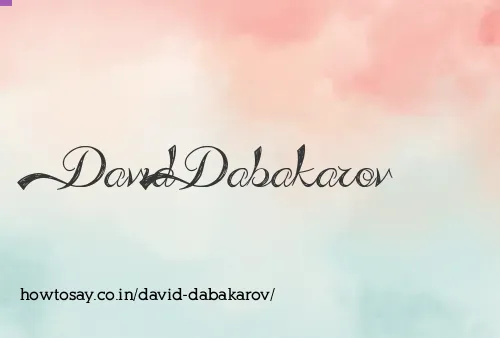 David Dabakarov