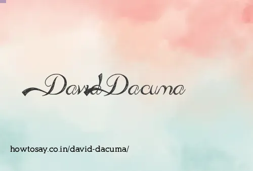 David Dacuma