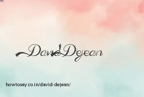David Dejean