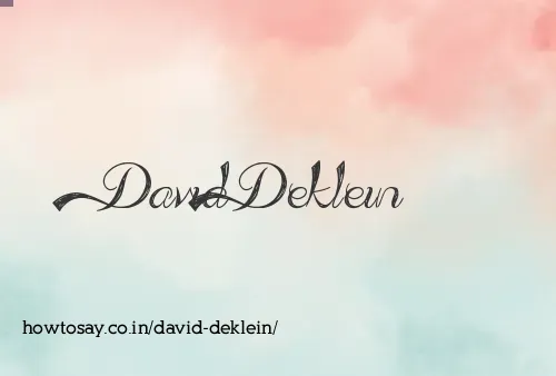 David Deklein