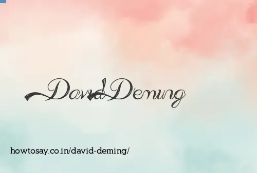 David Deming