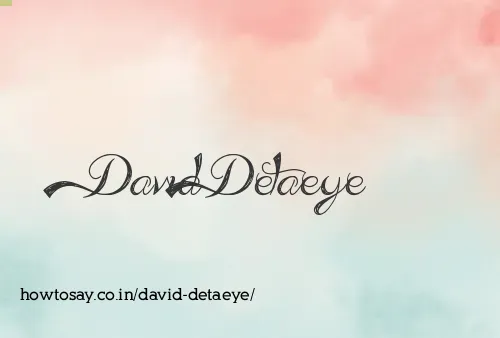 David Detaeye