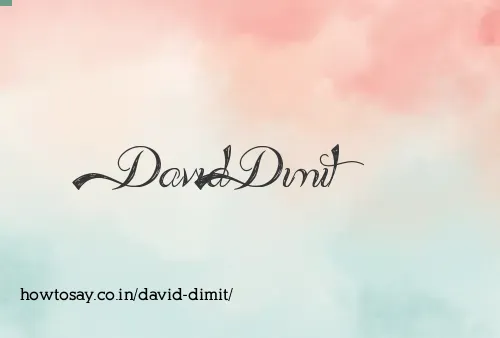 David Dimit