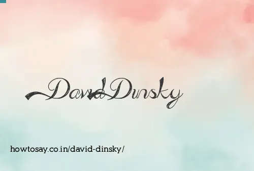 David Dinsky