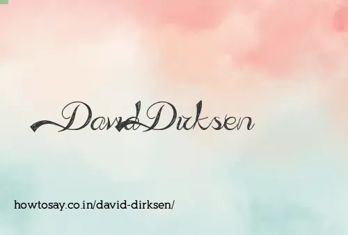 David Dirksen