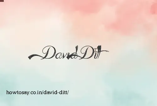 David Ditt