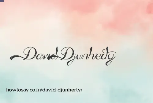 David Djunherty
