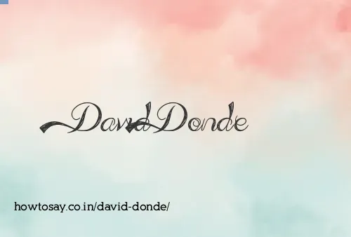 David Donde