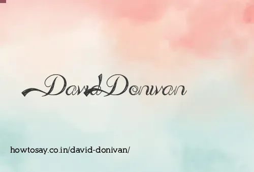 David Donivan