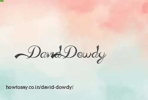 David Dowdy