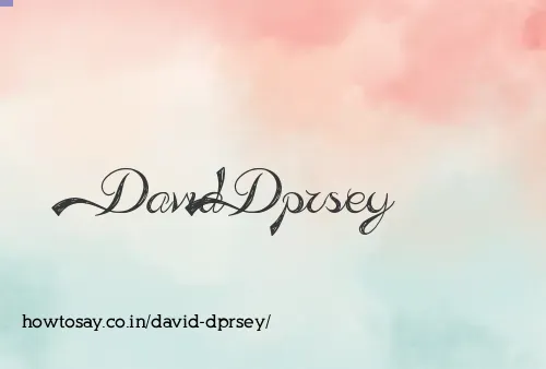 David Dprsey