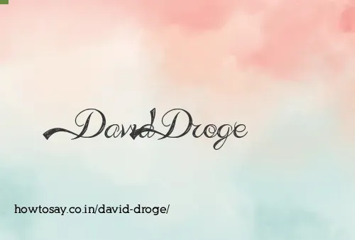 David Droge