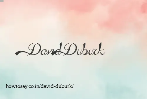 David Duburk