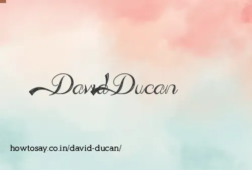 David Ducan