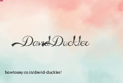 David Duckler