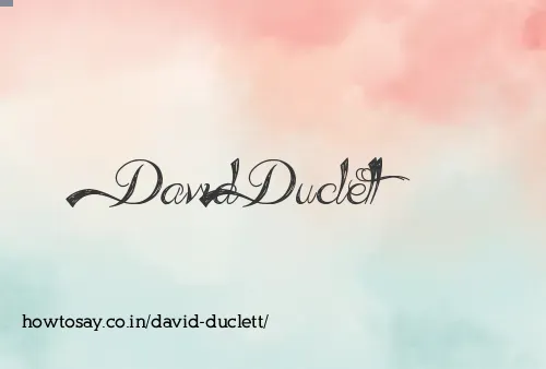 David Duclett