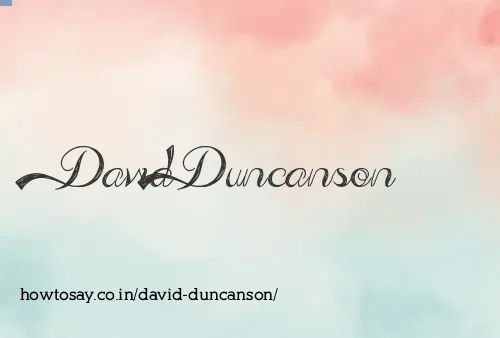 David Duncanson