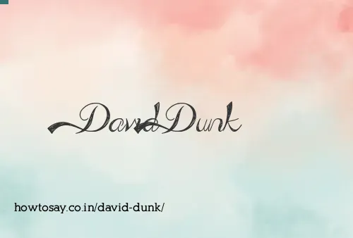 David Dunk