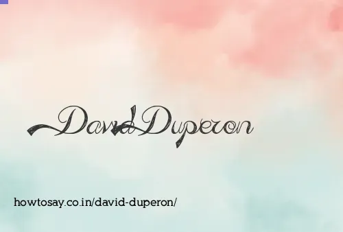 David Duperon