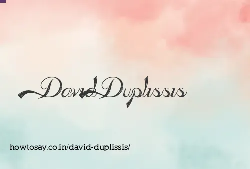 David Duplissis