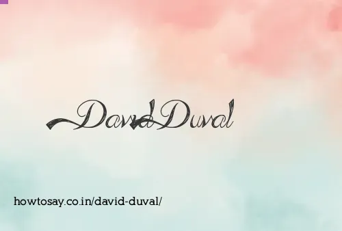 David Duval