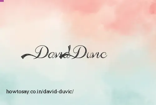 David Duvic