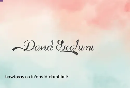 David Ebrahimi
