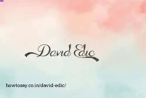 David Edic
