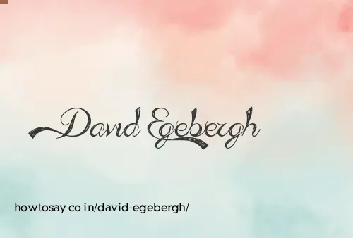 David Egebergh