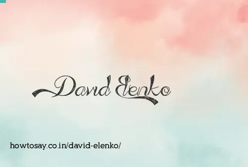 David Elenko