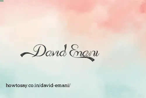 David Emani
