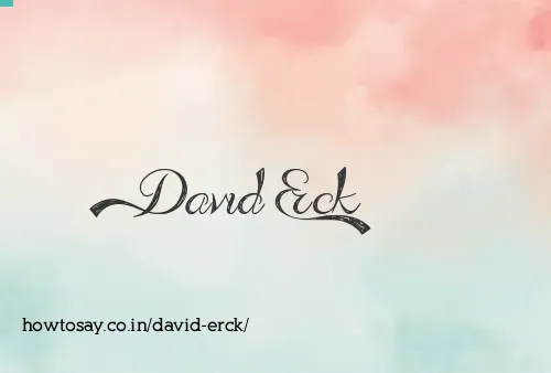 David Erck