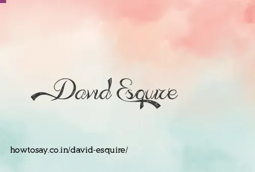 David Esquire