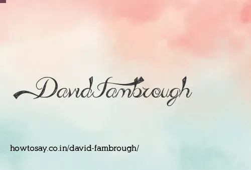 David Fambrough