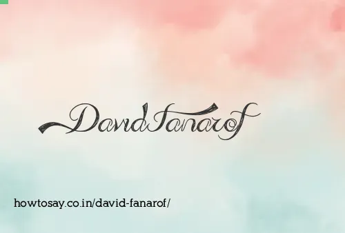 David Fanarof