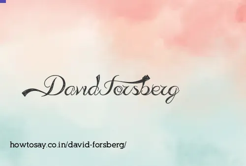 David Forsberg