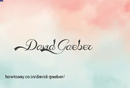 David Gaeber