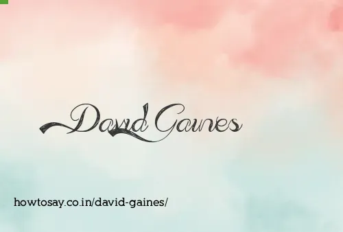 David Gaines